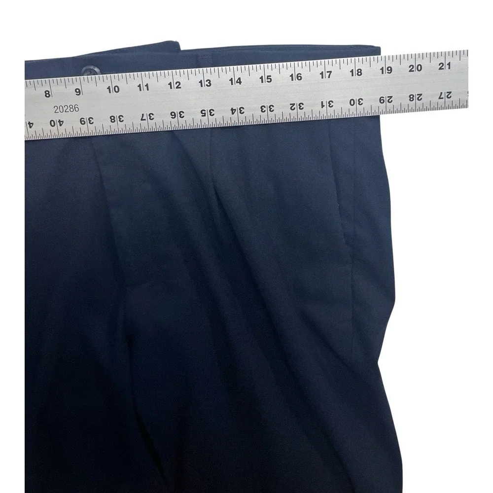 Banana Republic 36x29 Navy Blue Brushed Pleated Pants Trousers Wool Blend Modern